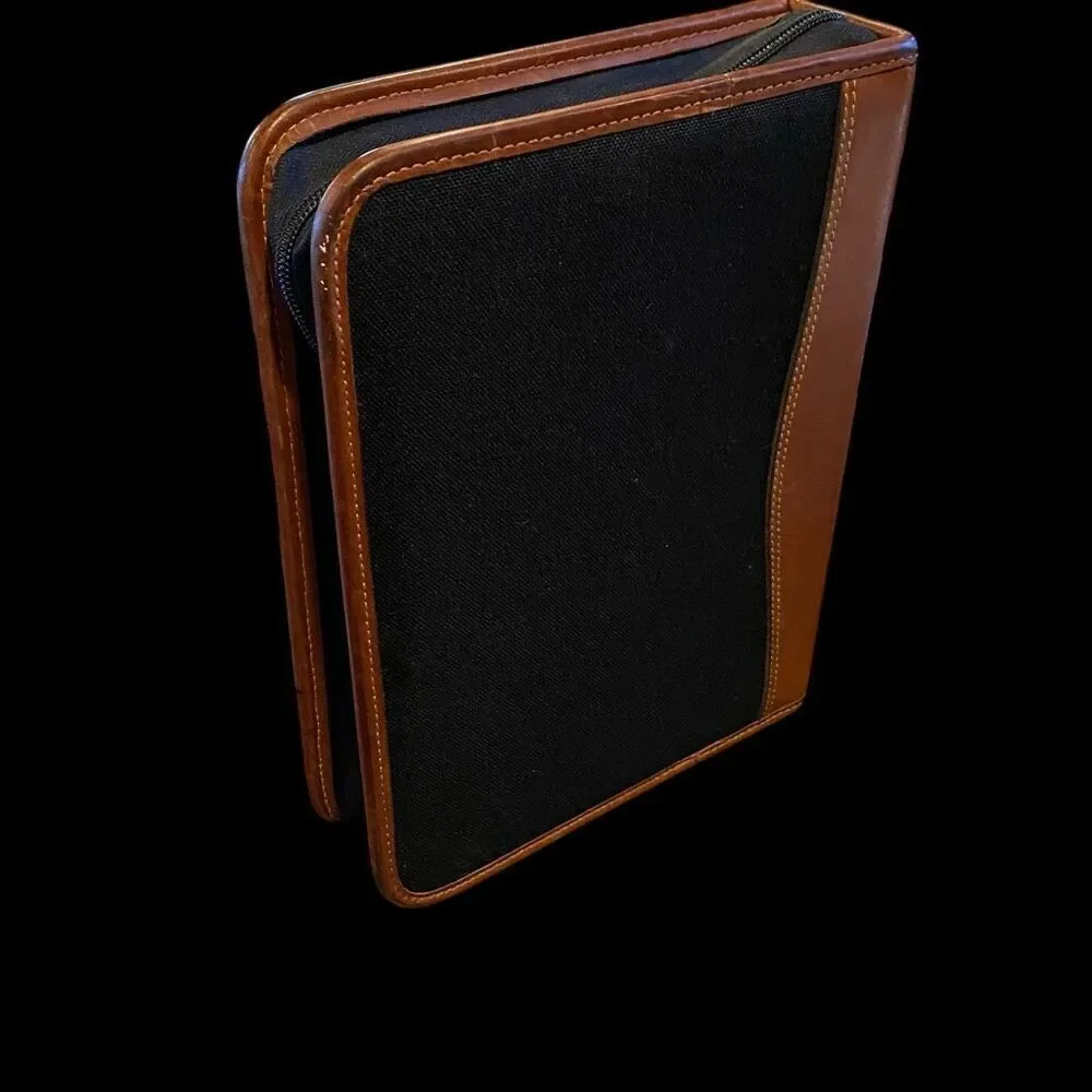 Vintage Daytimer Leather and Canvas with carry handle